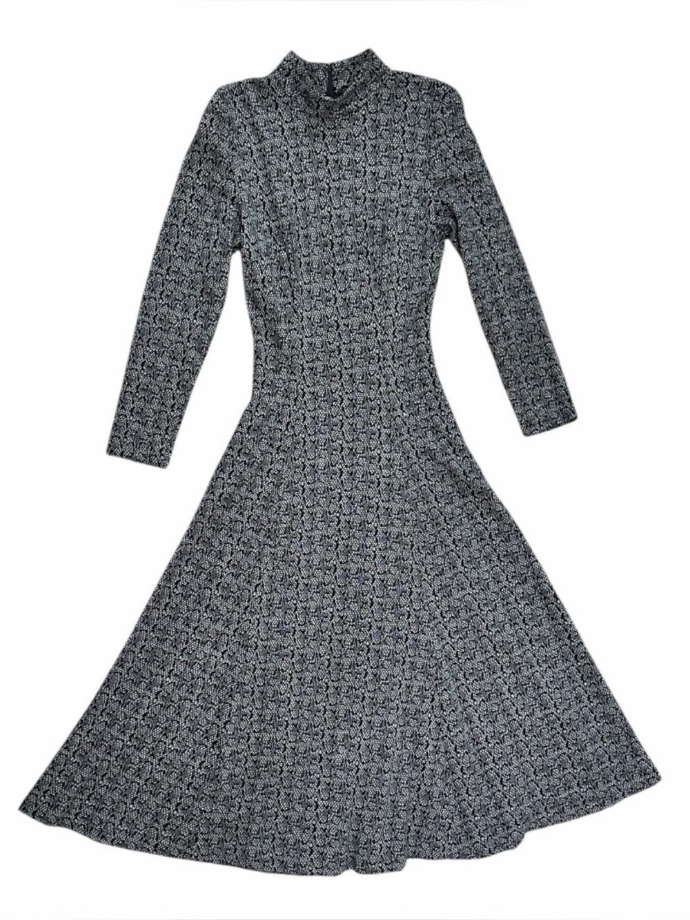 Vintage All That Jazz Mock Neck Sweater Midi Dres